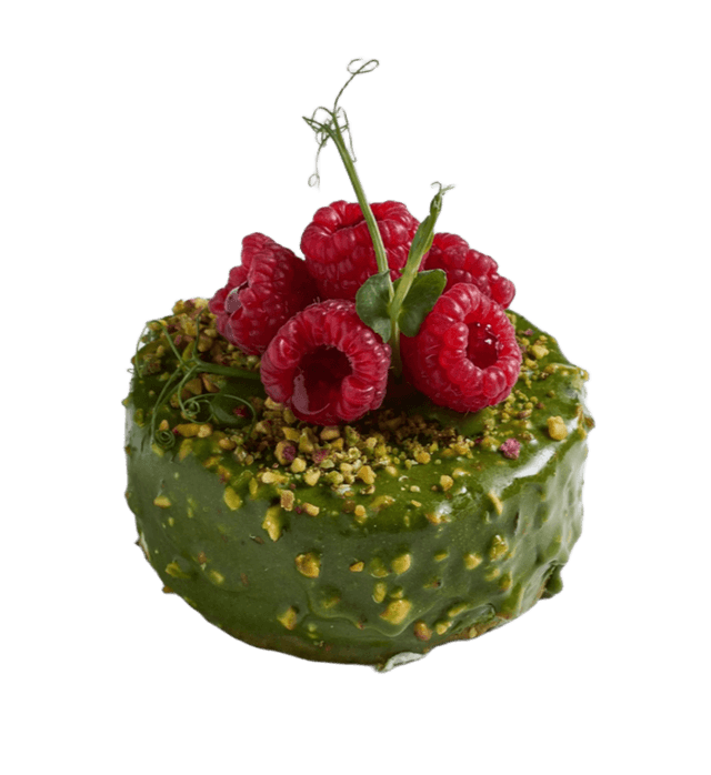 Пироженое фисташка-малина