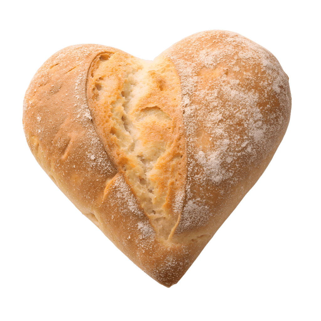 Хлеб в форме сердца
